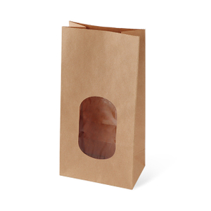 Disposable custom kraft paper bag with window