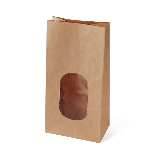 Disposable custom kraft paper bag with window