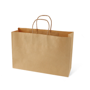 Kraft Paper Round Rope Tote Bag Food Paper Bag