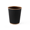 Eco friendly disposable customized black ripple wall paper cups