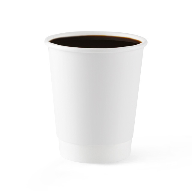 Disposable Whilte Double Wall Paper Coffee Cup