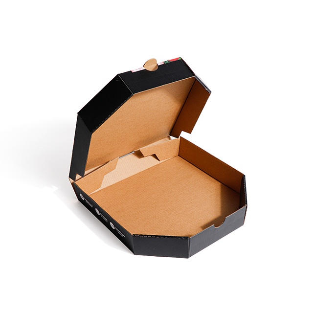 Black 9" Hexagonal Pizza Box