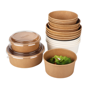 750ml Disposable Salad Paper Bowls for Light Catering