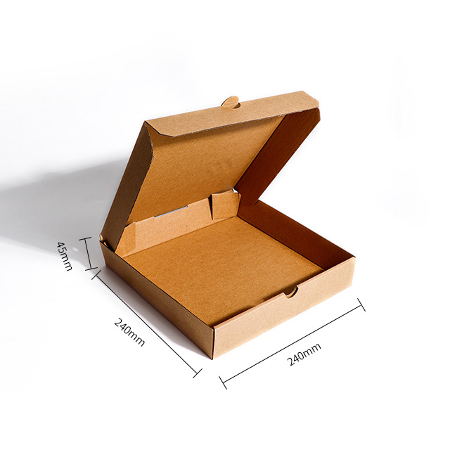 Square 9-inch corrugated pizza box