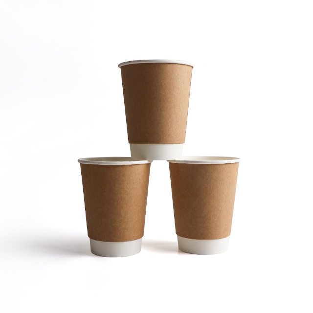 Hot Sale Compostable Coffee Cup 8oz Double Wall Paper Cup 