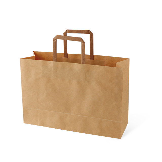 Kraft Flat Rope Tote Bag Food Paper Bag