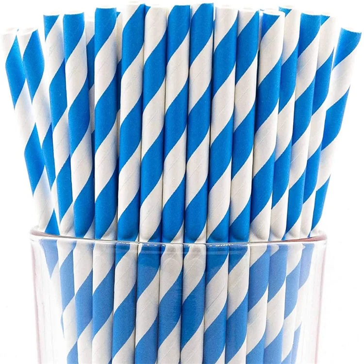 Colorful Paper Straws Safe Disposable