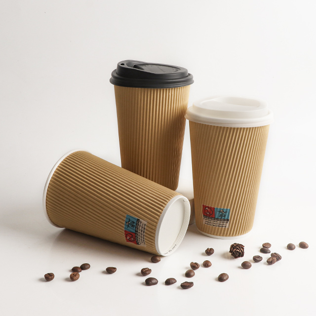 Customizable Ripple Wall Paper Cups with Your Brand's Touch