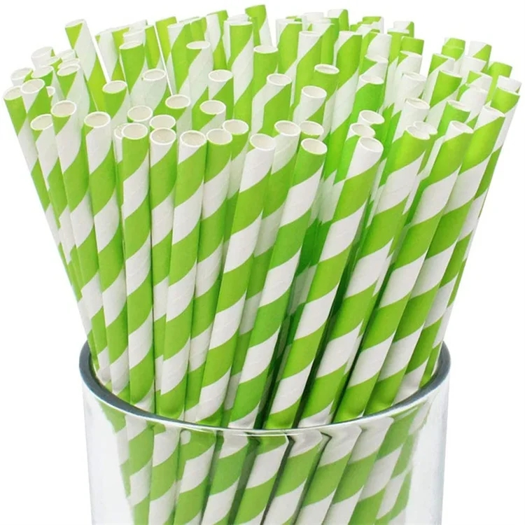 Colorful Paper Straws Safe Disposable