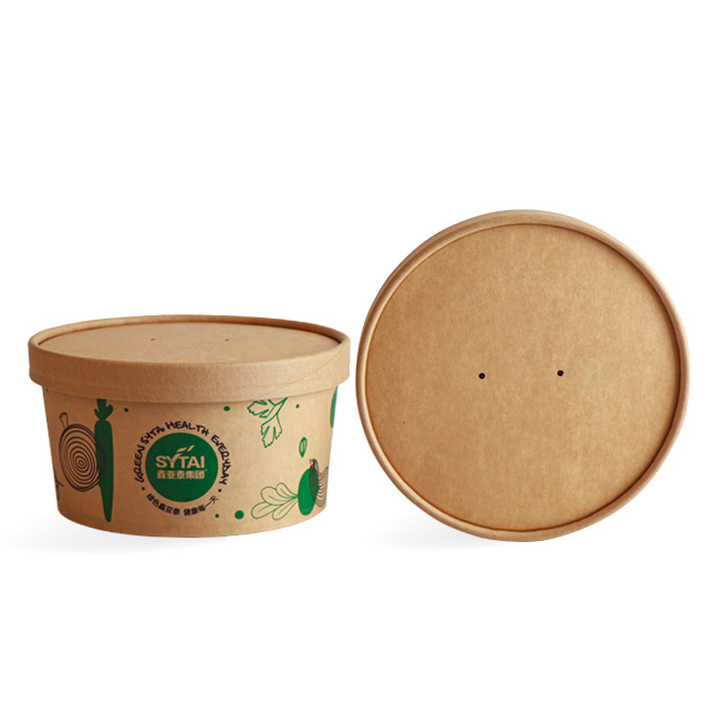 Compostable Kraft Soup Paper Soup Cup Lids