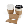 Custom logo printing heat resistant disposable packing coffee paper cup sleeves