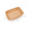 Disposable Kraft Cardboard Food containers, Chips Snacks Takeaway paper boat tray