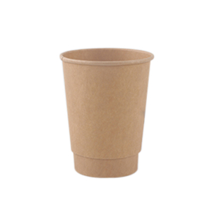 12oz PLA kraft double wall paper cup