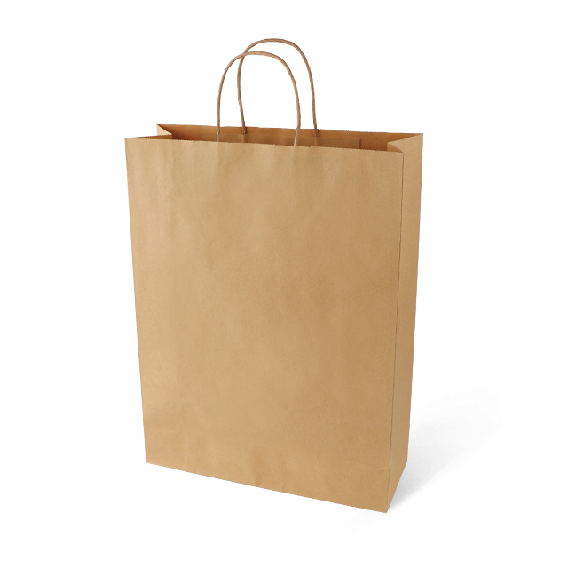 Kraft Paper Round Rope Tote Bag Food Paper Bag