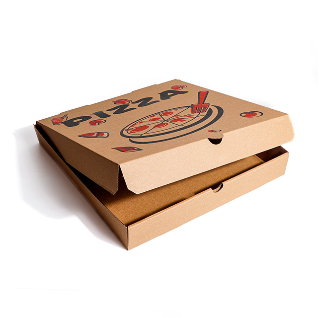 Square 12-inch Corrugated Kraft Pizza Boxes