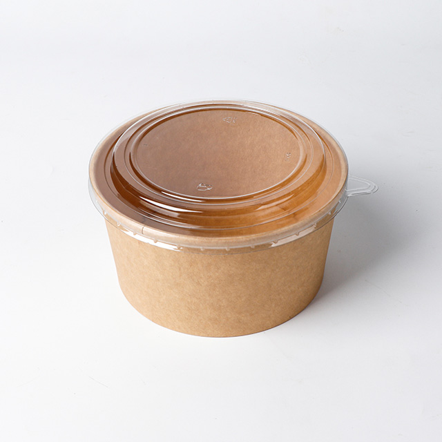 Disposable Take Away Kraft Paper Salad Bowl 500ml/750ml/1000ml/1100ml/1300ml/1500ml