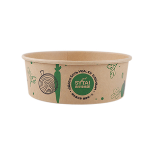 44oz kraft biodegradable salad paper bow