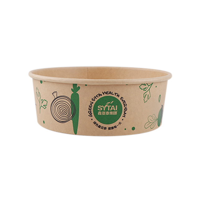 44oz kraft biodegradable salad paper bow