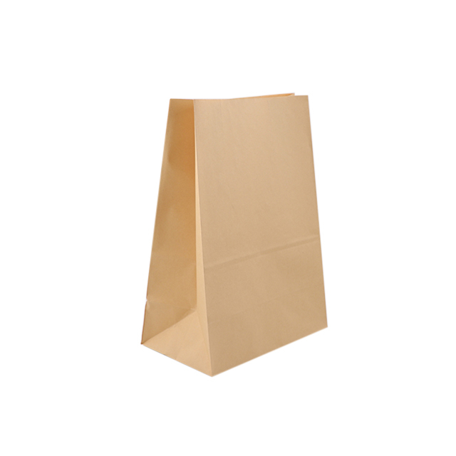 Take away food packaging bread paper bag square bottom