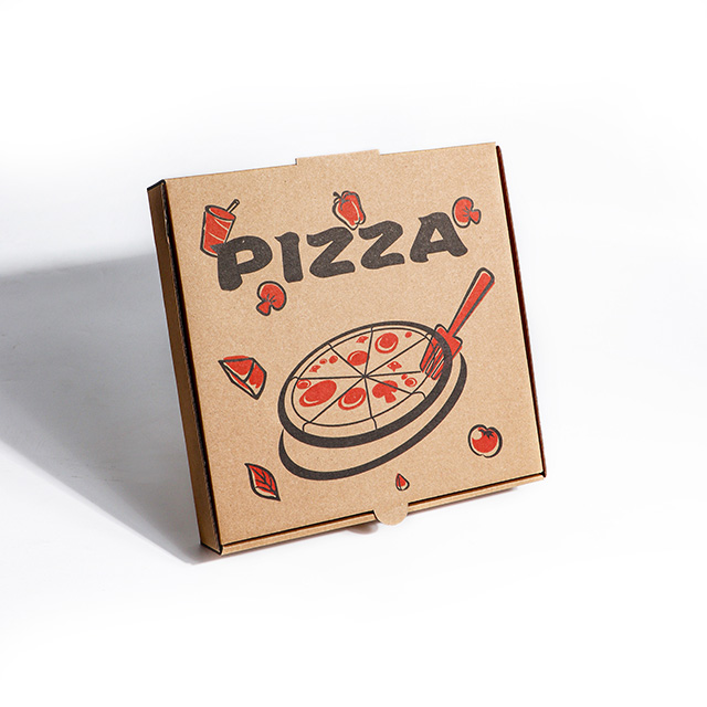 Square 9-inch corrugated pizza box