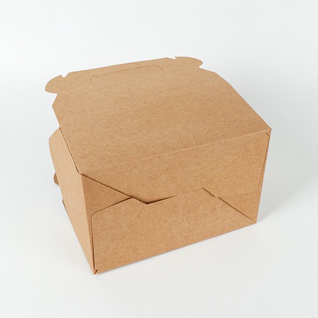 Custom Logo Print Paper Package 8-inch kraft Cake Box with Folders