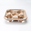 Disposable Carry Out Cup Holder for Hot Cold Drinks Kraft Corrugated coffee Cup tray 1cup 2cup 4Cup Carriers Cardboard