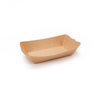 Disposable Kraft Cardboard Food containers, Chips Snacks Takeaway paper boat tray