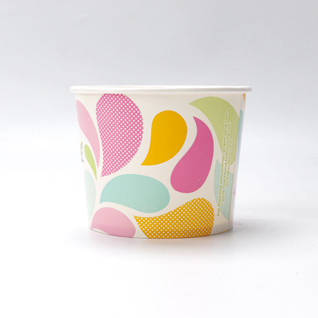 4oz-16oz Custom Printed Disposable Paper Ice Cream Cup Disposable Paper Frozen Yogurt Cup