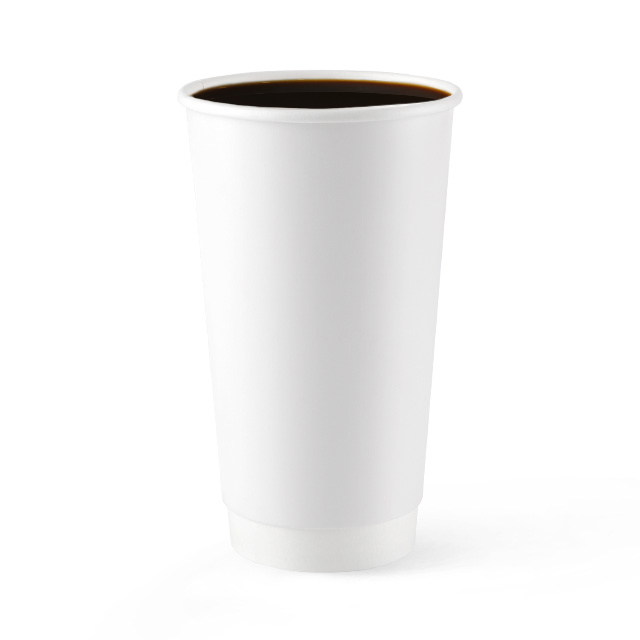 Disposable Whilte Double Wall Paper Coffee Cup