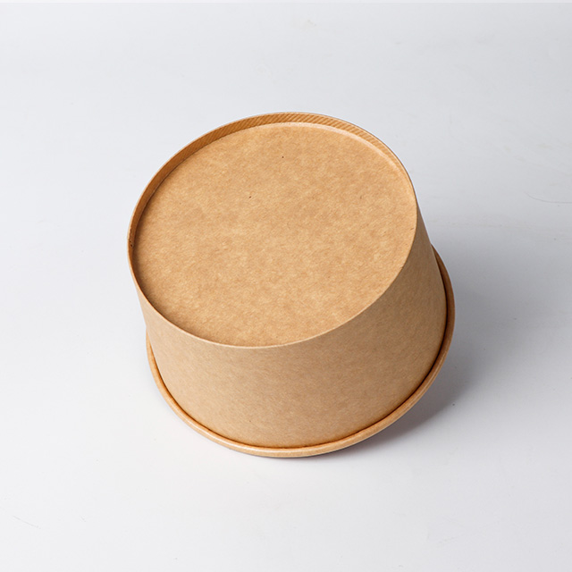 Disposable Take Away Kraft Paper Salad Bowl 500ml/750ml/1000ml/1100ml/1300ml/1500ml