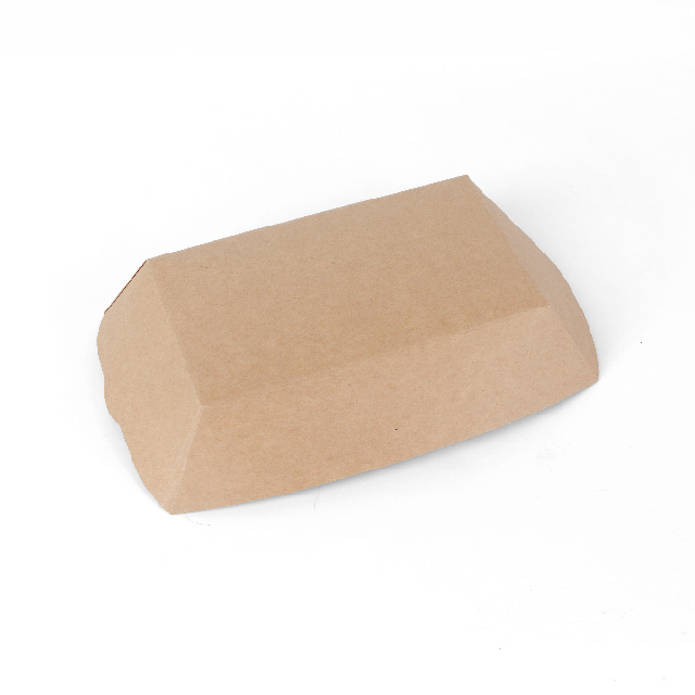 Disposable Kraft Cardboard Food containers, Chips Snacks Takeaway paper boat tray