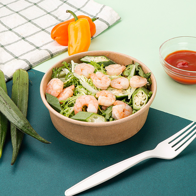 25oz Eco-Friendly Salad Paper Bowls for Healthy Meal Presentation