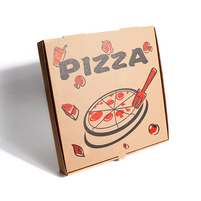 Square 12-inch Corrugated Kraft Pizza Boxes