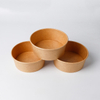 20OZ Biodegradable Custom Printed Disposable Kraft Paper Salad Bowl Compostable Paper Bowl With Lids