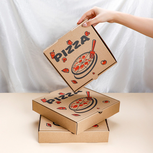 Square 9-inch corrugated pizza box