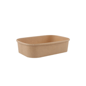 500ml kraft rectangular salad paper bowl