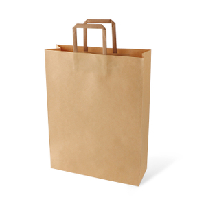 Kraft Flat Rope Tote Bag Food Paper Bag