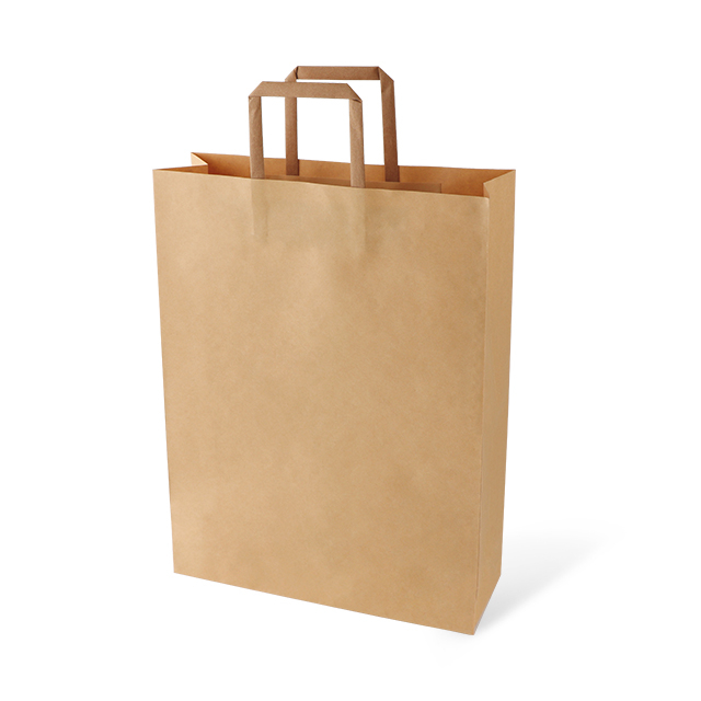 Kraft Flat Rope Tote Bag Food Paper Bag