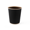 Eco friendly disposable customized black ripple wall paper cups