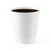 Disposable Whilte Double Wall Paper Coffee Cup