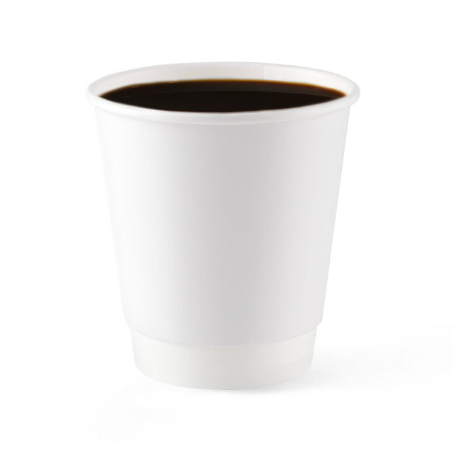 Disposable Whilte Double Wall Paper Coffee Cup