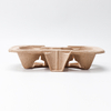 Take Away Disposable & Recyclable Paper Pulp Tray 2 Cup Holder