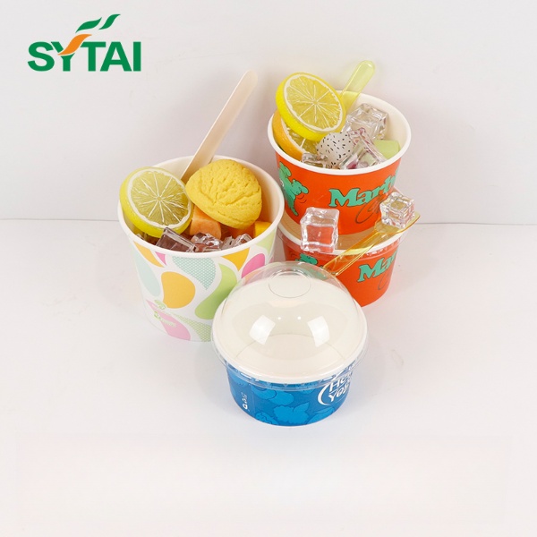 Ice Cream Cups With Wooden Spoon