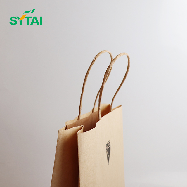 SYTAI Custom Eco Friendly Kraft Paper Bags With Handles 