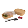 Disposable Rectangular Ppaper Bowl With Lid