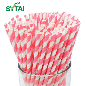 Red And White Striped Paper Straws