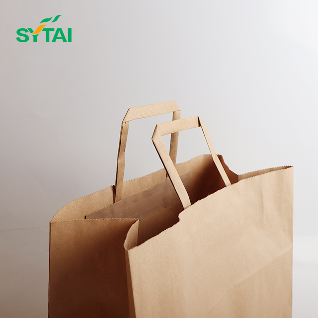 SYTAI Custom Eco Friendly Kraft Paper Bags With Handles 