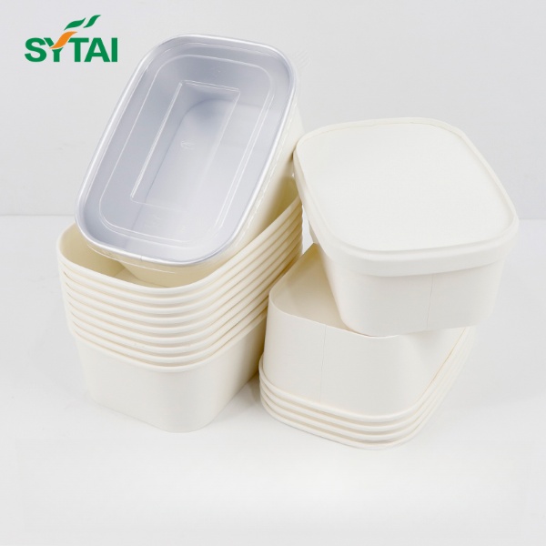 1000ml Square Paper Bowl With Lid