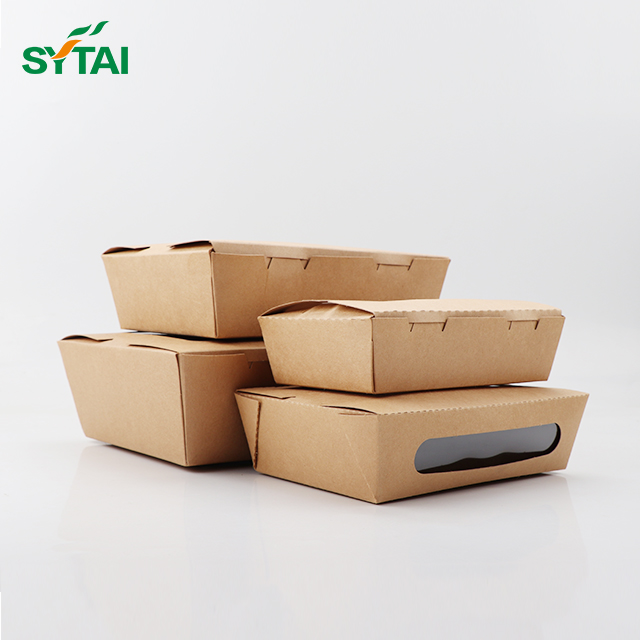 Kraft Folded Takeout Box #4