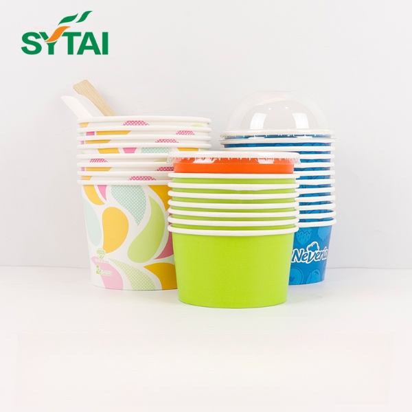 Ice Cream Cups With Wooden Spoon